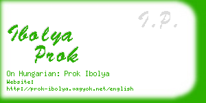 ibolya prok business card